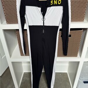 Topshop Black and White Ski Jacket